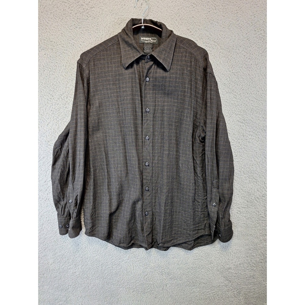 MONDO di‎ Marco Mens Long Sleeve Button Up Shirt Business Casual Preppy Size L?